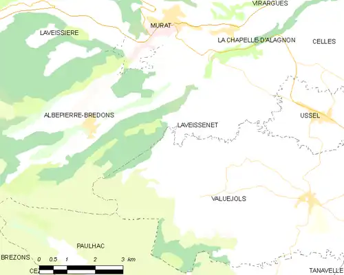 Detailkaart van de gemeente
