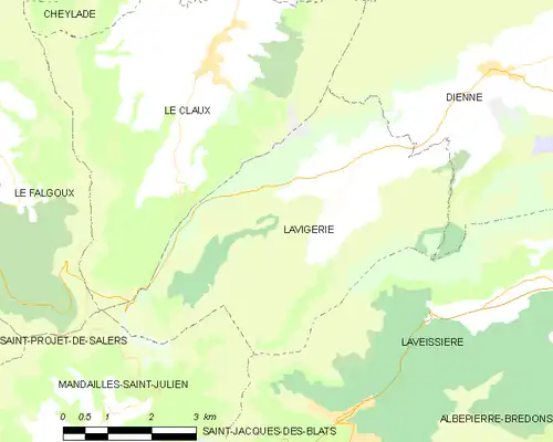 Detailkaart van de gemeente