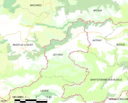 Detailkaart van de gemeente