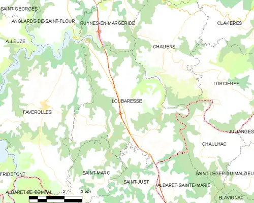 Detailkaart van de gemeente