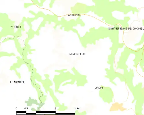 Detailkaart van de gemeente