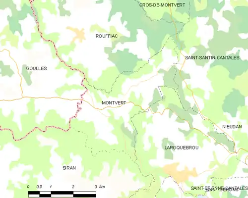 Detailkaart van de gemeente