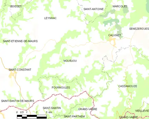 Detailkaart van de gemeente