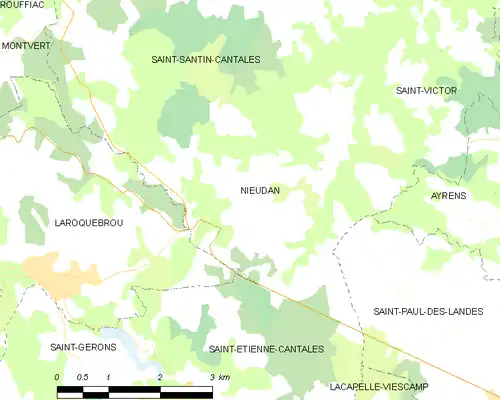 Detailkaart van de gemeente