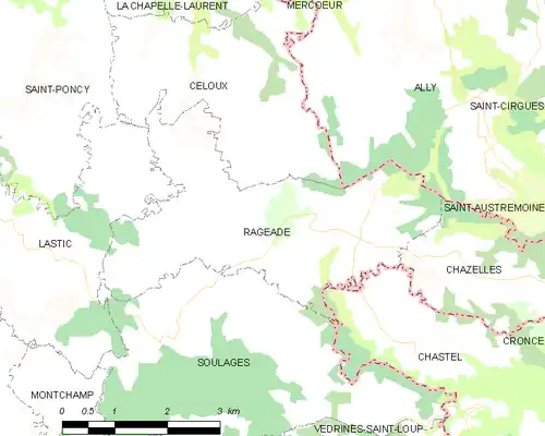 Detailkaart van de gemeente