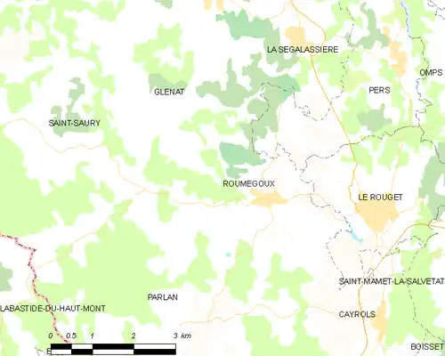 Detailkaart van de gemeente