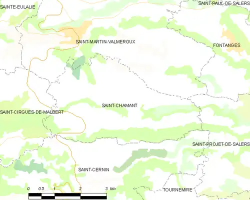 Detailkaart van de gemeente