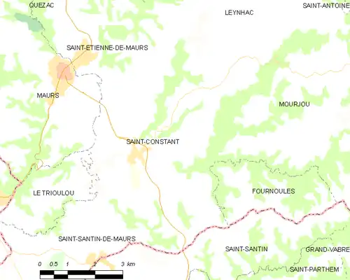 Detailkaart van de gemeente