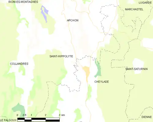 Detailkaart van de gemeente