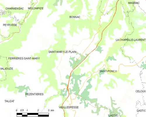 Detailkaart van de gemeente