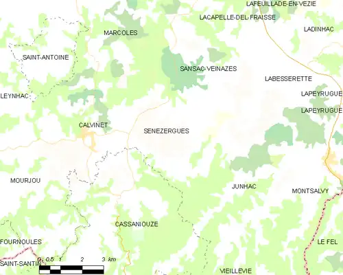 Detailkaart van de gemeente