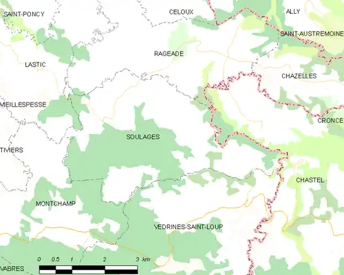 Detailkaart van de gemeente