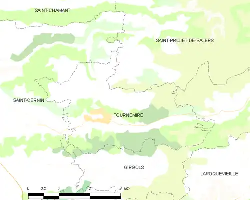 Detailkaart van de gemeente