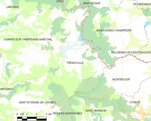 Detailkaart van de gemeente