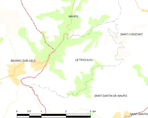 Detailkaart van de gemeente