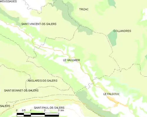 Detailkaart van de gemeente