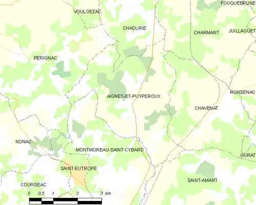 Detailkaart van de gemeente