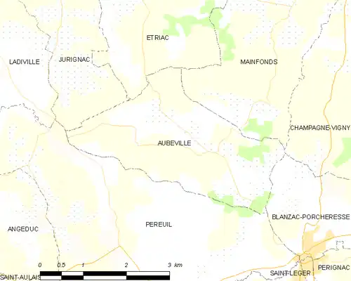 Detailkaart van de gemeente