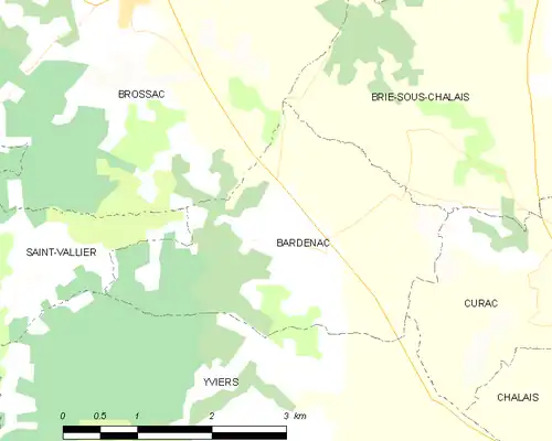 Detailkaart van de gemeente
