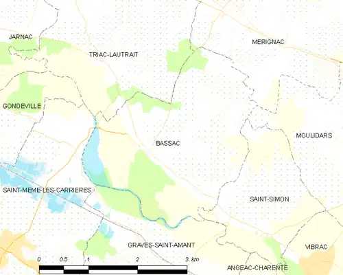 Detailkaart van de gemeente