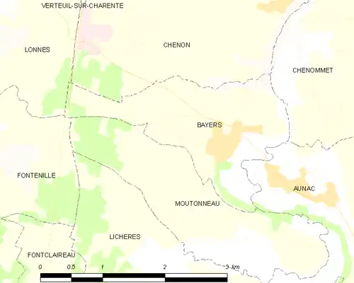 Detailkaart van de gemeente