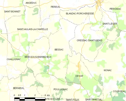 Detailkaart van de gemeente