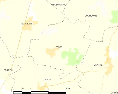 Detailkaart van de gemeente