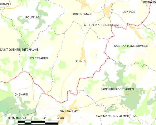 Detailkaart van de gemeente