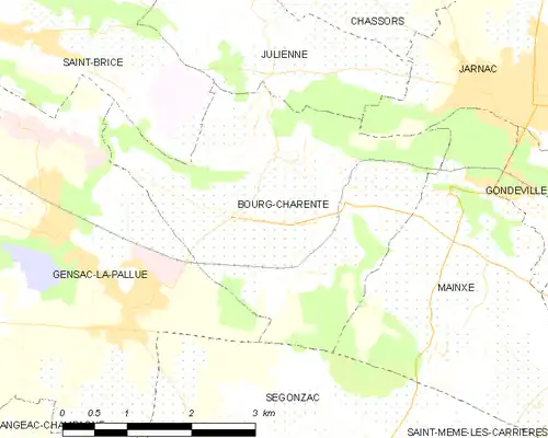 Detailkaart van de gemeente