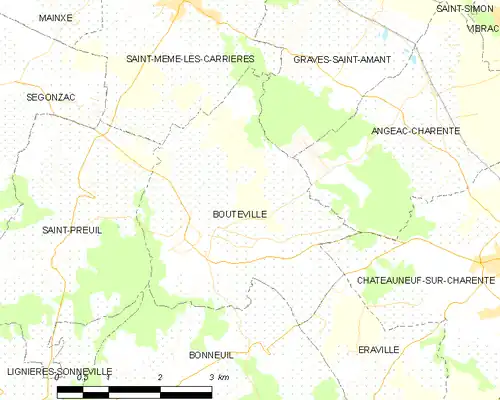 Detailkaart van de gemeente