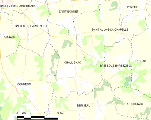 Detailkaart van de gemeente