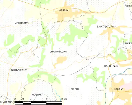 Detailkaart van de gemeente