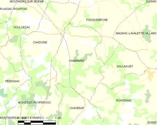 Detailkaart van de gemeente