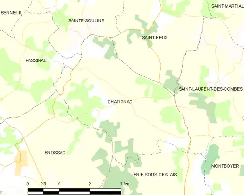 Detailkaart van de gemeente