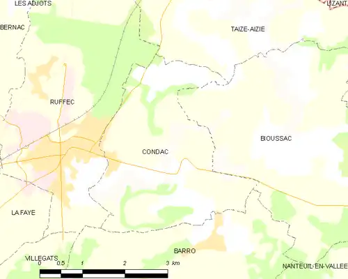 Detailkaart van de gemeente