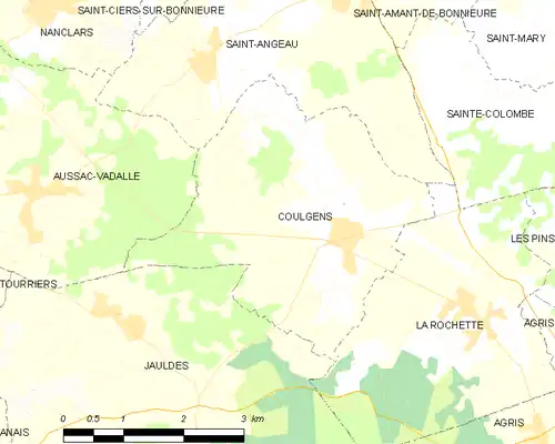 Detailkaart van de gemeente