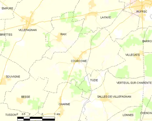 Detailkaart van de gemeente