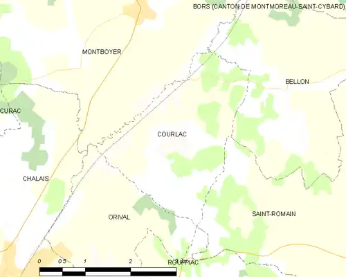 Detailkaart van de gemeente