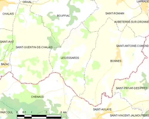 Detailkaart van de gemeente