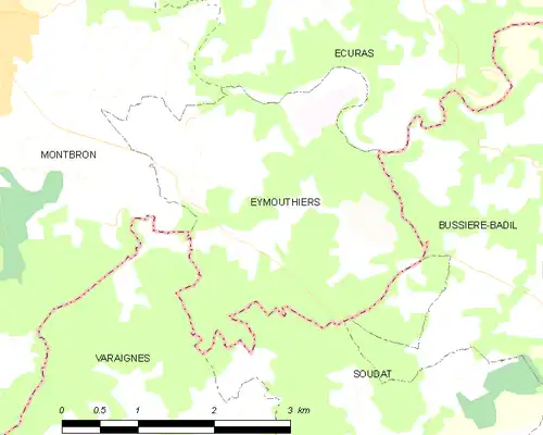 Detailkaart van de gemeente