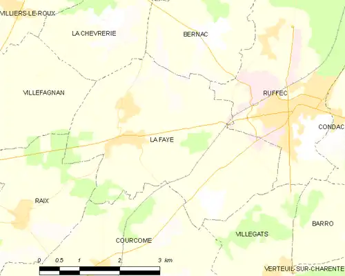Detailkaart van de gemeente