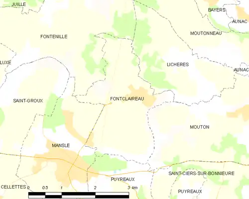 Detailkaart van de gemeente
