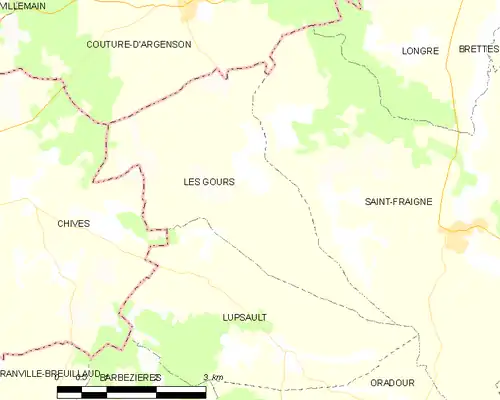 Detailkaart van de gemeente