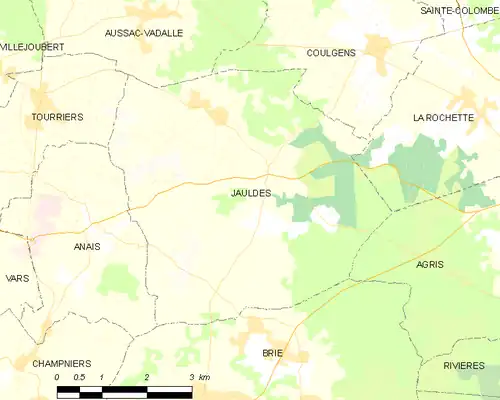 Detailkaart van de gemeente