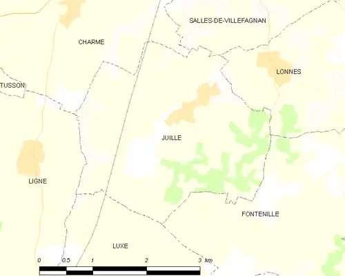 Detailkaart van de gemeente