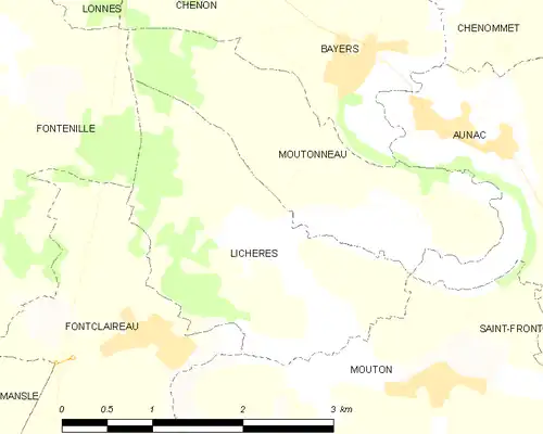 Detailkaart van de gemeente