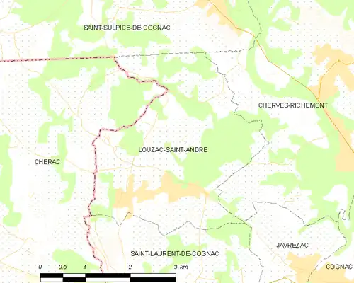 Detailkaart van de gemeente