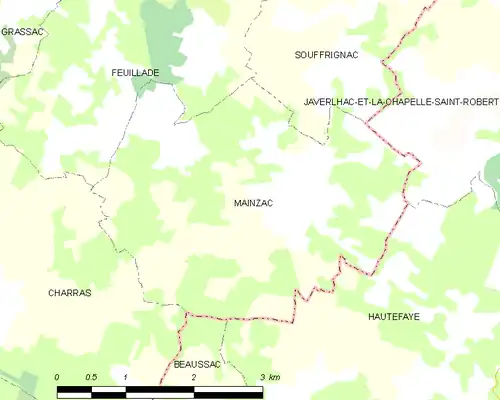 Detailkaart van de gemeente