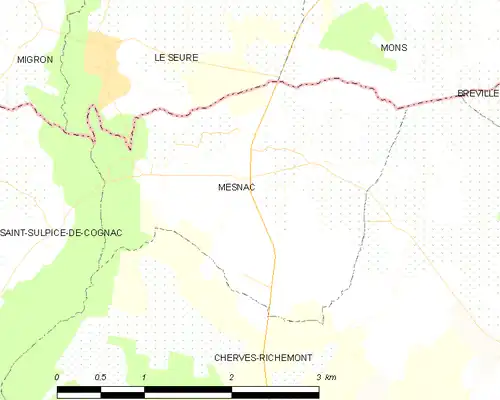 Detailkaart van de gemeente