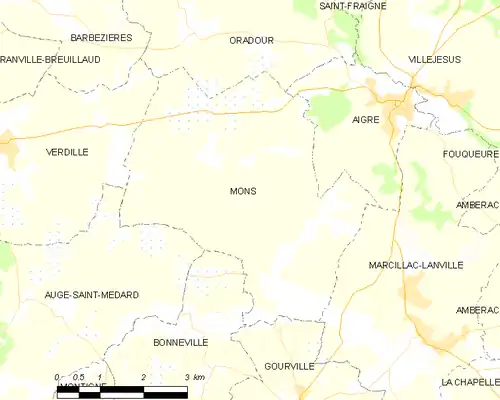 Detailkaart van de gemeente